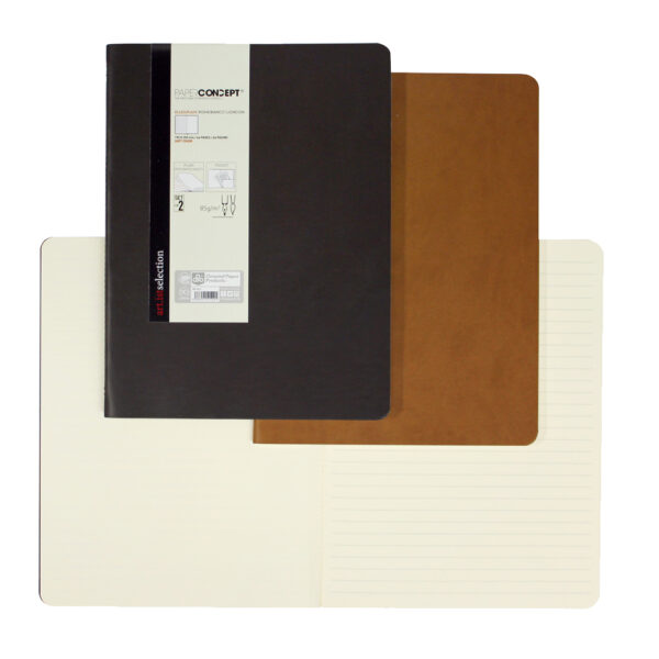 Paperconcept Artist's Selection Notebook PU soft cover Line/Plain 19x25 cm (set of 2)