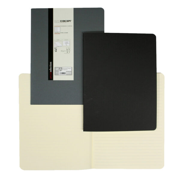 Paperconcept Artist's Selection Notebook Carton cover Line/Plain 19x25 cm (set of 2)