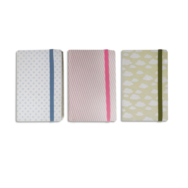 Paperconcept Baby shower Notebook Hard cover lined 6.5x10.5 cm set of 2