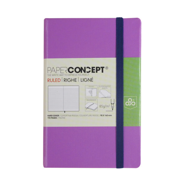 Paperconcept Executive Notebook PU  Fluo Hard cover lined 9x14 cm (pack of 1)