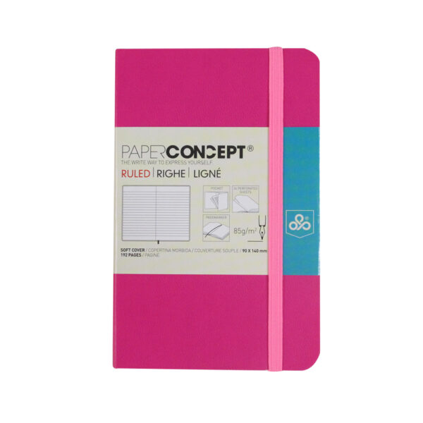 Paperconcept Executive Notebook PU Fluo Soft cover lined 9x14 cm (pack of 1)