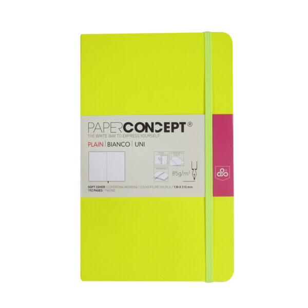 Paperconcept Executive Notebook PU Fluo Soft cover plain 13x21 cm (pack of 1)